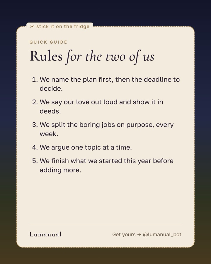 Card 9 of 9 from James and Sophie's "A manual for us"
